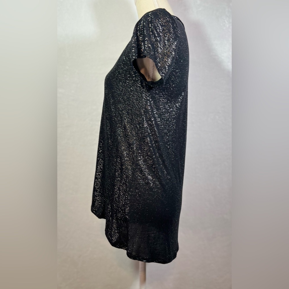Jennifer Lopez Black Top with Silver Accents Women’s size Medium - Picture 3 of 5